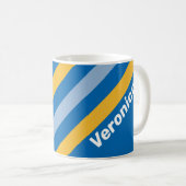 Zeeheldenstrepen met naam koffiemok (Voorkant rechts)