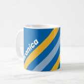 Zeeheldenstrepen met naam koffiemok (Voorkant links)