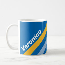 Zeeheldenstrepen met naam koffiemok