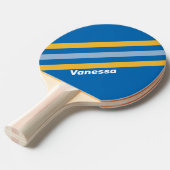 Zeeheldenstrepen met naam tafeltennisbatje (Voorkant Gekanteld)
