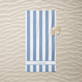 Zeeheldere strepen in casual stijl strandlaken
