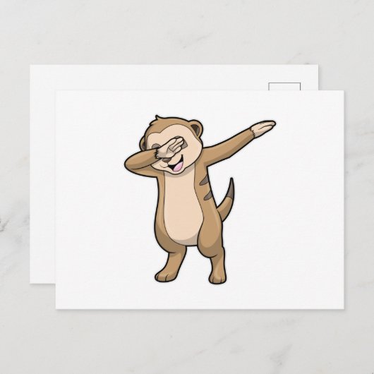 Zeehond als Hip Hop Dans Dab Briefkaart (Voorkant / Achterkant)