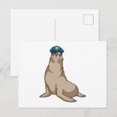 Zeehond als politieagent briefkaart (Voorkant / Achterkant)