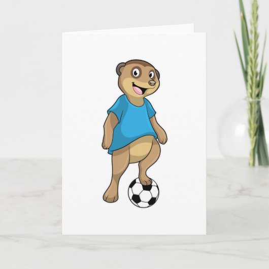 Zeehond als Voetbalspeler met Voetbal Kaart (Voorkant)