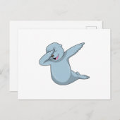 Zeehond bij Hip Hop Dance Dab Briefkaart (Voorkant / Achterkant)