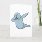 Zeehond bij Hip Hop Dance Dab Kaart (Achterkant)