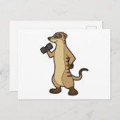 Zeehond bij krachttraining met dumbbell briefkaart (Voorkant / Achterkant)