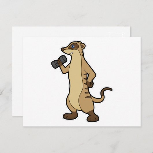 Zeehond bij krachttraining met dumbbell briefkaart (Voorkant / Achterkant)