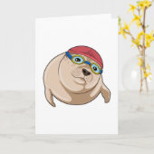 Zeehond bij zwemmen met Zwembril Kaart (Gele Bloem)