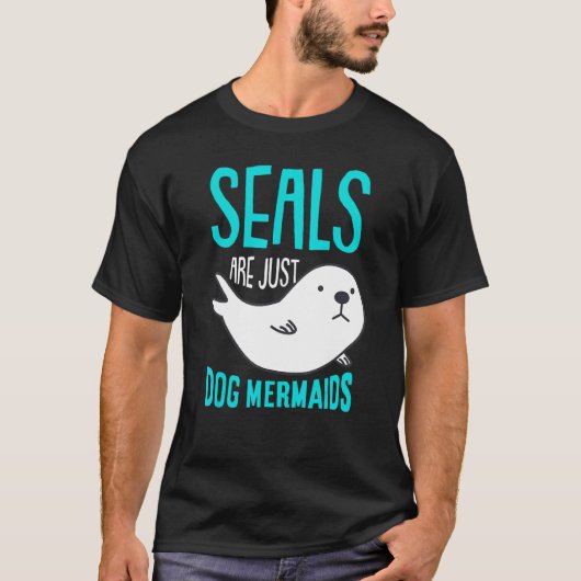 zeehond dier zeemeermin leuk schattig zegel t-shirt (Voorkant)