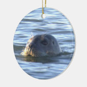 Zeehond Foto Ornament (Links)