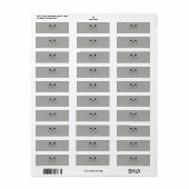 Zeehond gezicht silhouet etiket (Full Sheet)