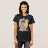 Zeehond Halloween Heksenbezem T-shirt (Voorkant volledig)