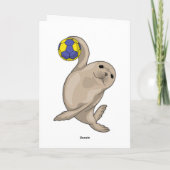 Zeehond Handbalspeler Handbal Kaart (Achterkant)
