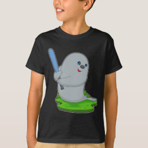 Zeehond honkbal Honkbalknuppel T-shirt