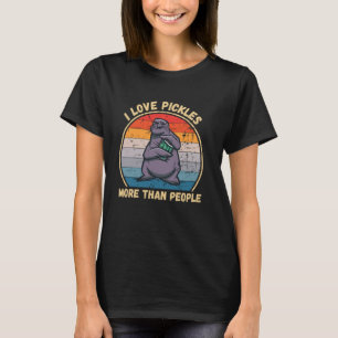 zeehond Ik hou meer van augurken dan van mensen T-shirt