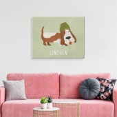 Zeehond in een muts/customized canvas afdruk (Insitu (Woonkamer))