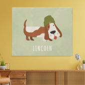 Zeehond in een muts/customized canvas afdruk (Insitu (Woonkamer))
