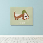 Zeehond in een muts/customized canvas afdruk (Insitu (Houten vloer))
