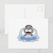 Zeehond in Water Briefkaart (Voorkant / Achterkant)