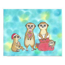 Zeehond Kerst Feest Dieren Babykamer Poster