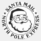 Zeehond Kerstman Noorderpool Goedgekeurd Label (Voorkant)