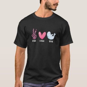 zeehond liefde vrede oceaan dier zoogdier water lu t-shirt