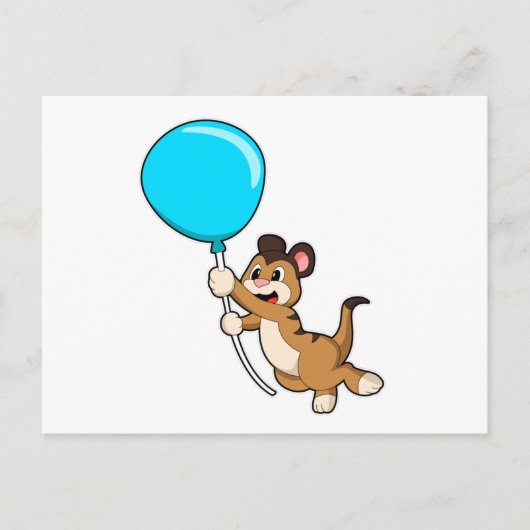 Zeehond met ballon briefkaart (Voorkant)