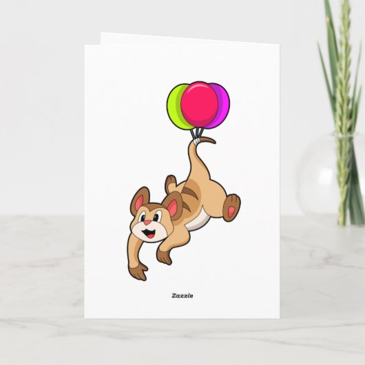 Zeehond met ballon kaart (Achterkant)