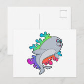Zeehond Met Bril Briefkaart (Voorkant / Achterkant)
