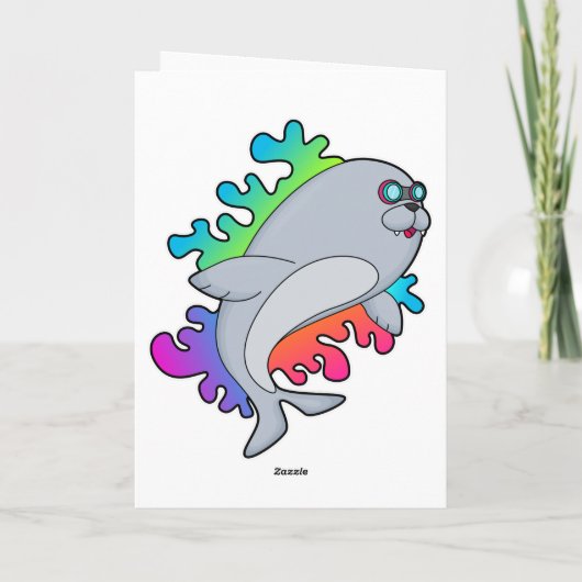 Zeehond met Bril Kaart (Achterkant)