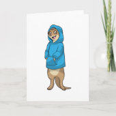 Zeehond met Hoodie Kaart (Voorkant)