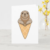 Zeehond met Ijsje Kaart (Gele Bloem)