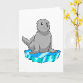 Zeehond met ijsschots kaart (Gele Bloem)