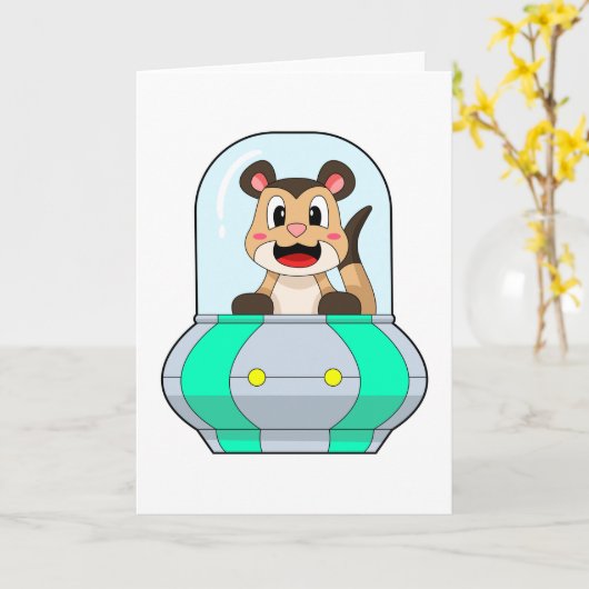 Zeehond met Onderzeeboot Kaart (Gele Bloem)