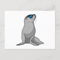 Zeehond met zonnebril