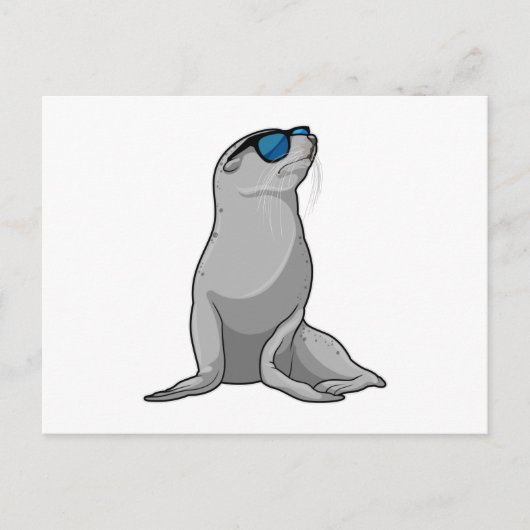 Zeehond met zonnebril briefkaart (Voorkant)