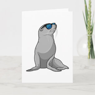 Zeehond met Zonnebril Kaart