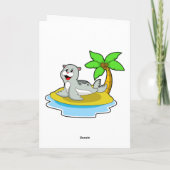 Zeehond op Eiland Kaart (Achterkant)