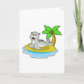 Zeehond op Eiland Kaart (Voorkant)