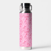 Zeehond Roze Toile Waterfles (Achterkant)