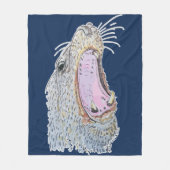 Zeehond Schreeuw Fleece Deken (Voorkant)
