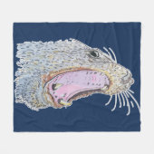 Zeehond Schreeuw Fleece Deken (Voorkant (Horizontaal))