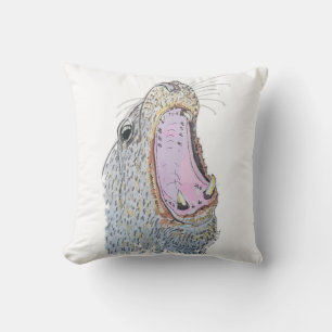 Zeehond Schreeuw Kussen