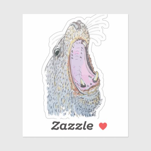 Zeehond Schreeuw Sticker (Vel)