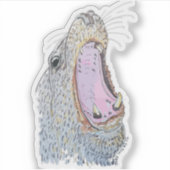 Zeehond Schreeuw Sticker (Voorkant)