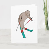 Zeehond Skier Ski Kaart (Voorkant)