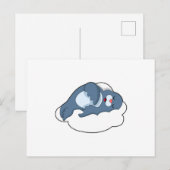 Zeehond slaapt op wolk briefkaart (Voorkant / Achterkant)