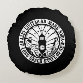 zeehond van Long Beach, New York Rond Kussen