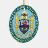 Zeehond van San Diego Keramisch Ornament (Rechts)